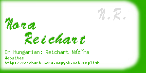 nora reichart business card